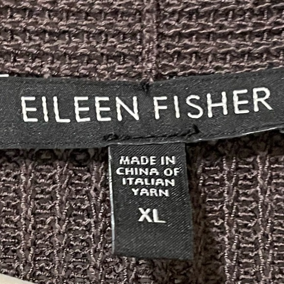 Eileen Fisher silk blend open front long line cardigan, knit sweater - Picture 4 of 6